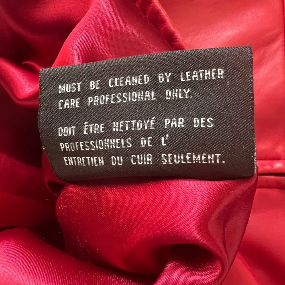 Red leather jacket - Picture 5 of 9